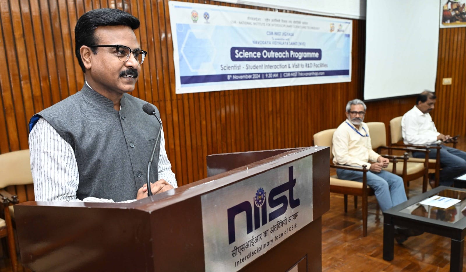 Dr. C. Anandharamakrishnan, Director CSIR-NIIST, inaugurated Jigyasa Science Outreach Program organized for students of five Jawahar Navodaya Vidyalayas at CSIR-NIIST