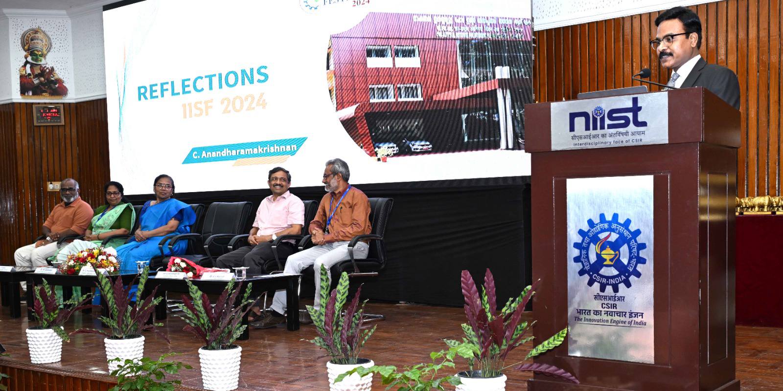 Dr. (Mrs.) N. Kalaiselvi addressed CSIR-NIIST and felicitated the dedicated NIIST family members who played a vital role in the success of IISF-2024
