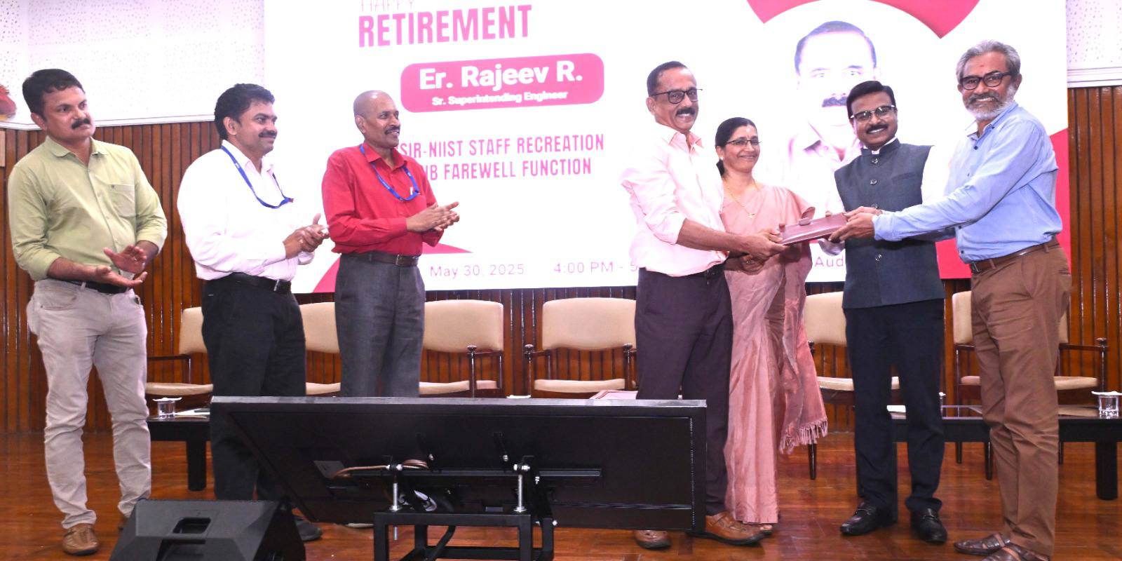 Retirement function of Er. Rajeev R., Sr. Superintending Engineer, CSIR-NIIST