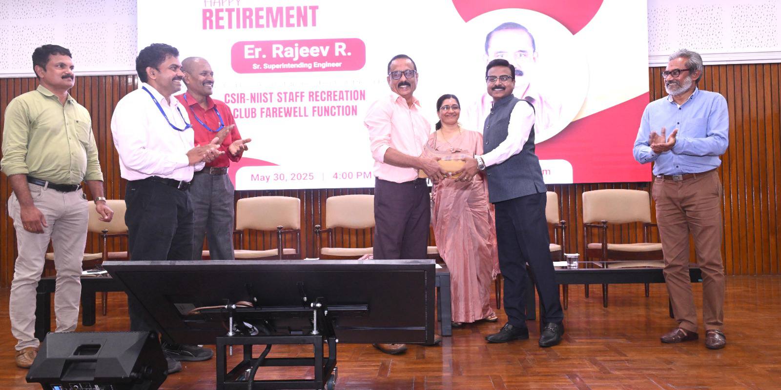 Retirement function of Er. Rajeev R., Sr. Superintending Engineer, CSIR-NIIST