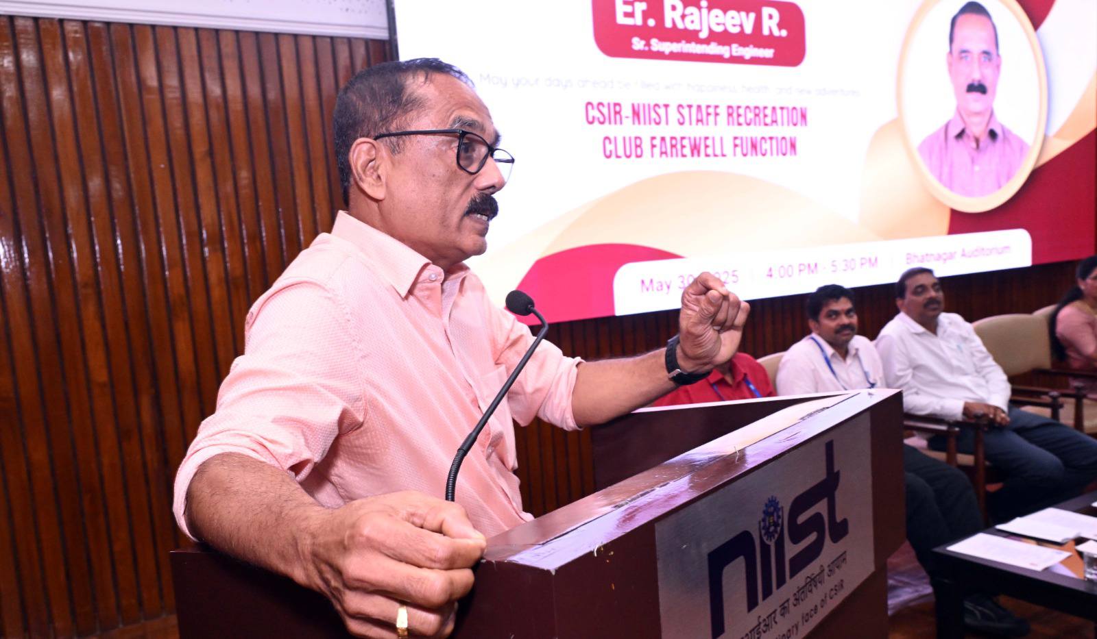 Retirement function of Er. Rajeev R., Sr. Superintending Engineer, CSIR-NIIST
