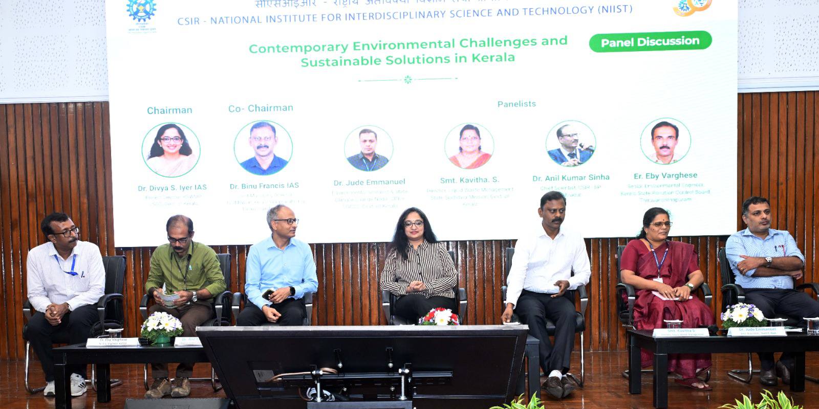 Glimpses from the various panel discussions and digital poster presentations held on the sidelines of the Golden Jubilee National Conclave on Sustainable Solutions for Environment Management at CSIR-NIIST