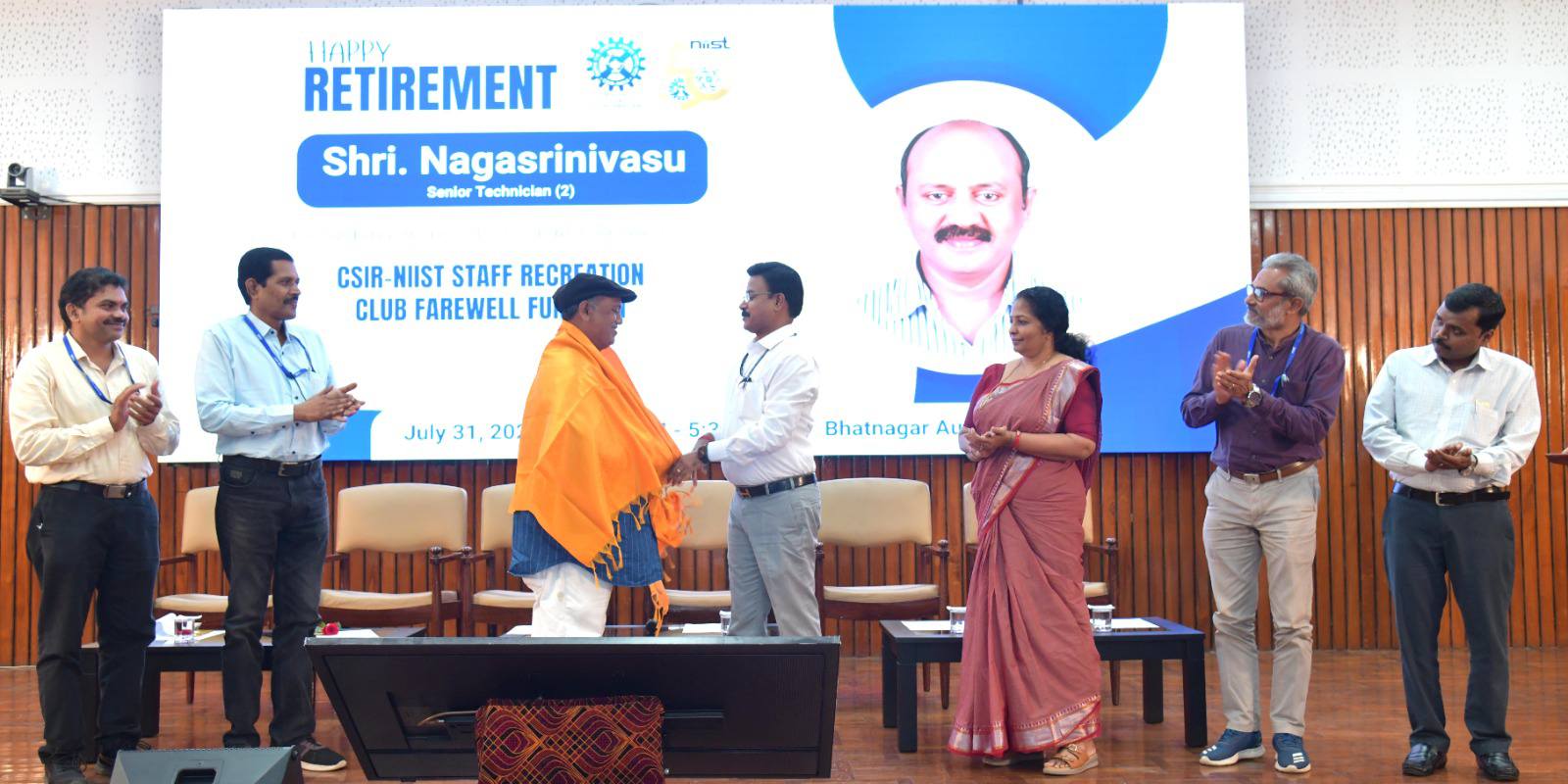 Retirement function of Shri. Nagasrinivasu, Senior Technician (2), CSIR-NIIST