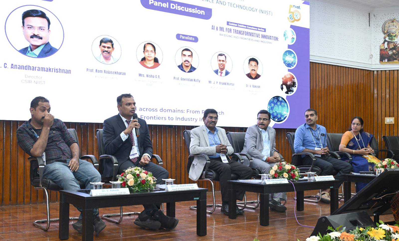 Glimpses from the panel discussion, eynote address and various technical sessions held during the Golden Jubilee Conclave on AI & ML for Transformative Innovation: Bridging R&D Frontiers and Industry 