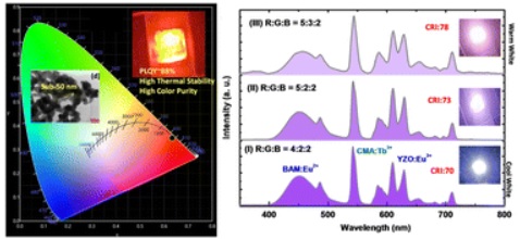 Ultra-bright and thermally stable deep red emitting doped yttrium zirconate nanoparticles for tunable white LEDs and indoor plant growth
